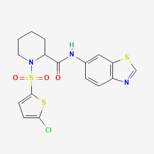 N-(benzo[d]thiazol-6-yl)-1-((5-chlorothiophen-2-yl)sulfonyl)piperidine-2-carboxamide