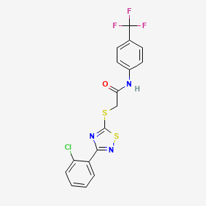 2-((3-(2-chlorophenyl)-1,2,4-thiadiazol-5-yl)thio)-N-(4-(trifluoromethyl)phenyl)acetamide