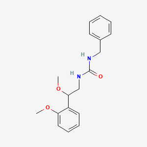molecular formula C18H22N2O3 B2987536 1-Benzyl-3-(2-methoxy-2-(2-methoxyphenyl)ethyl)urea CAS No. 1705169-01-2