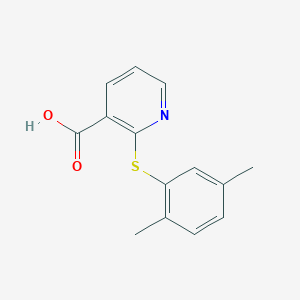 molecular formula C14H13NO2S B2987542 2-[(2,5-Dimethylphenyl)sulfanyl]pyridine-3-carboxylic acid CAS No. 795290-92-5