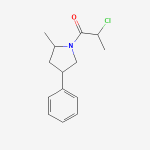 2-Chloro-1-(2-methyl-4-phenylpyrrolidin-1-yl)propan-1-one