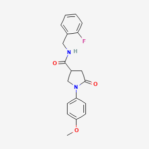 N-(2-fluorobenzyl)-1-(4-methoxyphenyl)-5-oxopyrrolidine-3-carboxamide