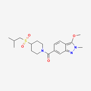 (4-(isobutylsulfonyl)piperidin-1-yl)(3-methoxy-2-methyl-2H-indazol-6-yl)methanone