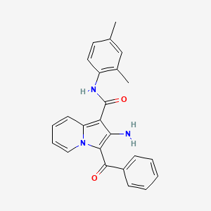 molecular formula C24H21N3O2 B2987598 2-amino-3-benzoyl-N-(2,4-dimethylphenyl)indolizine-1-carboxamide CAS No. 898433-74-4