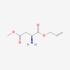 molecular formula C8H13NO4 B2987599 4-O-Methyl 1-O-prop-2-enyl (2S)-2-aminobutanedioate CAS No. 2287237-47-0