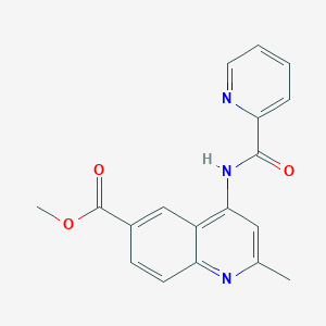 molecular formula C18H15N3O3 B2987601 Methyl 2-methyl-4-(picolinamido)quinoline-6-carboxylate CAS No. 953853-79-7