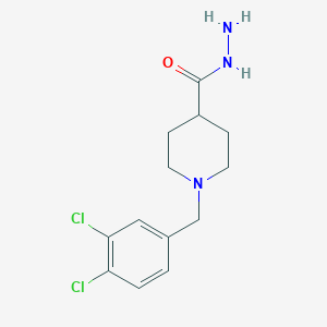 molecular formula C13H17Cl2N3O B2987611 1-(3,4-Dichlorobenzyl)-4-piperidinecarbohydrazide CAS No. 400878-29-7