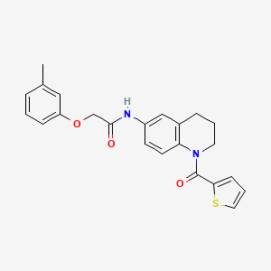 N-(1-(thiophene-2-carbonyl)-1,2,3,4-tetrahydroquinolin-6-yl)-2-(m-tolyloxy)acetamide