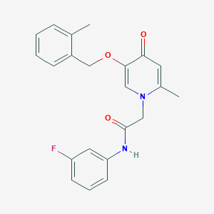 N-(3-fluorophenyl)-2-(2-methyl-5-((2-methylbenzyl)oxy)-4-oxopyridin-1(4H)-yl)acetamide