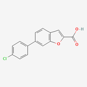 molecular formula C15H9ClO3 B2987639 6-(4-Chlorophenyl)benzofuran-2-carboxylic acid CAS No. 907945-61-3