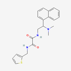B2987644 N1-(2-(dimethylamino)-2-(naphthalen-1-yl)ethyl)-N2-(thiophen-2-ylmethyl)oxalamide CAS No. 941977-07-7