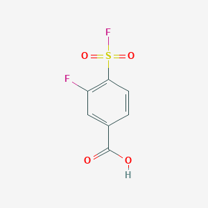 molecular formula C7H4F2O4S B2987697 3-Fluoro-4-(fluorosulfonyl)benzoic acid CAS No. 1936674-88-2