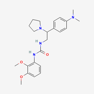 molecular formula C23H32N4O3 B2987699 1-(2,3-Dimethoxyphenyl)-3-(2-(4-(dimethylamino)phenyl)-2-(pyrrolidin-1-yl)ethyl)urea CAS No. 1171669-00-3