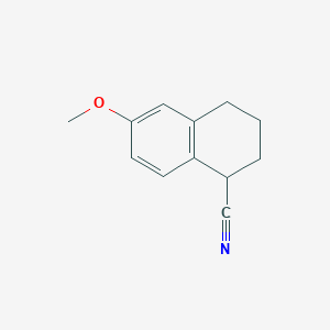 molecular formula C12H13NO B2987704 6-Methoxy-1,2,3,4-tetrahydronaphthalene-1-carbonitrile CAS No. 102035-35-8