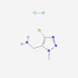 molecular formula C4H8BrClN4 B2987723 (4-bromo-1-methyl-1H-1,2,3-triazol-5-yl)methanamine hydrochloride CAS No. 2138518-30-4