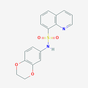 N-(2,3-dihydro-1,4-benzodioxin-6-yl)quinoline-8-sulfonamide