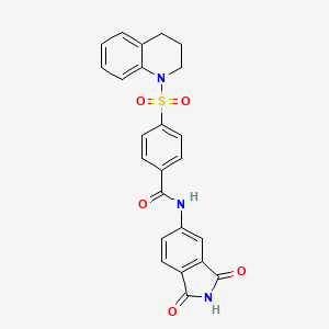 4-(3,4-dihydro-2H-quinolin-1-ylsulfonyl)-N-(1,3-dioxoisoindol-5-yl)benzamide