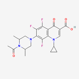 7-(4-Acetyl-3,5-dimethylpiperazin-1-yl)-1-cyclopropyl-5,6,8-trifluoro-4-oxo-1,4-dihydroquinoline-3-carboxylic acid