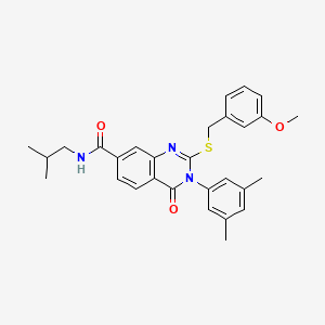 3-(3,5-dimethylphenyl)-N-isobutyl-2-((3-methoxybenzyl)thio)-4-oxo-3,4-dihydroquinazoline-7-carboxamide