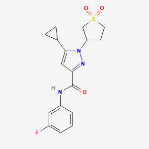 5-cyclopropyl-1-(1,1-dioxidotetrahydrothiophen-3-yl)-N-(3-fluorophenyl)-1H-pyrazole-3-carboxamide