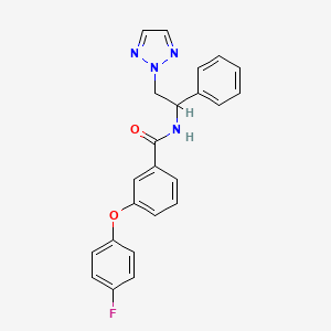 3-(4-fluorophenoxy)-N-(1-phenyl-2-(2H-1,2,3-triazol-2-yl)ethyl)benzamide
