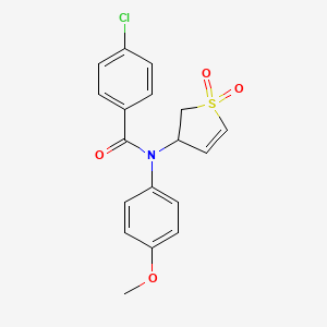 4-chloro-N-(1,1-dioxido-2,3-dihydro-3-thienyl)-N-(4-methoxyphenyl)benzamide