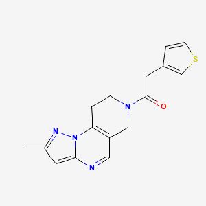 1-(2-methyl-8,9-dihydropyrazolo[1,5-a]pyrido[3,4-e]pyrimidin-7(6H)-yl)-2-(thiophen-3-yl)ethanone