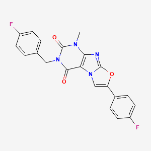 3-(4-fluorobenzyl)-7-(4-fluorophenyl)-1-methyloxazolo[2,3-f]purine-2,4(1H,3H)-dione