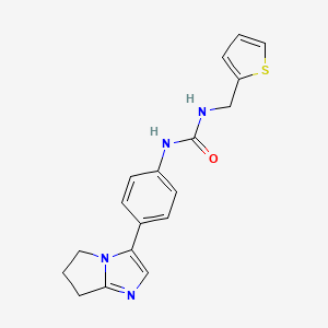 1-(4-(6,7-dihydro-5H-pyrrolo[1,2-a]imidazol-3-yl)phenyl)-3-(thiophen-2-ylmethyl)urea