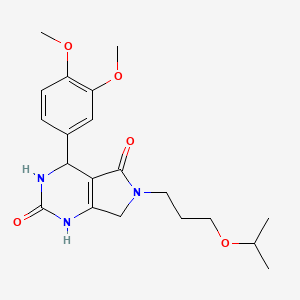 4-(3,4-dimethoxyphenyl)-6-(3-isopropoxypropyl)-3,4,6,7-tetrahydro-1H-pyrrolo[3,4-d]pyrimidine-2,5-dione