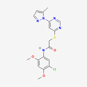 N-(5-chloro-2,4-dimethoxyphenyl)-2-((6-(5-methyl-1H-pyrazol-1-yl)pyrimidin-4-yl)thio)acetamide