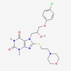 7-[3-(4-Chlorophenoxy)-2-hydroxypropyl]-3-methyl-8-(2-morpholin-4-ylethylsulfanyl)purine-2,6-dione