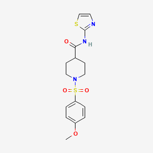 1-((4-methoxyphenyl)sulfonyl)-N-(thiazol-2-yl)piperidine-4-carboxamide