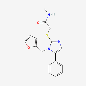 2-((1-(furan-2-ylmethyl)-5-phenyl-1H-imidazol-2-yl)thio)-N-methylacetamide