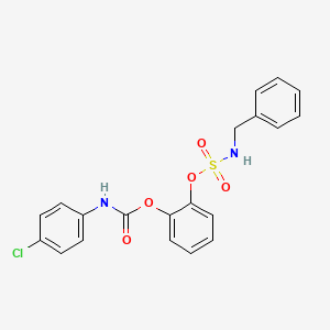 [2-(benzylsulfamoyloxy)phenyl] N-(4-chlorophenyl)carbamate