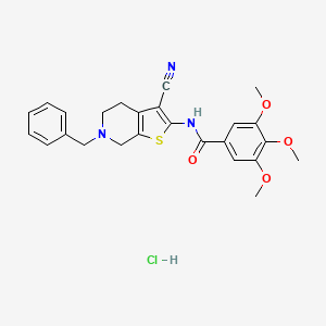 N-(6-benzyl-3-cyano-4,5,6,7-tetrahydrothieno[2,3-c]pyridin-2-yl)-3,4,5-trimethoxybenzamide hydrochloride