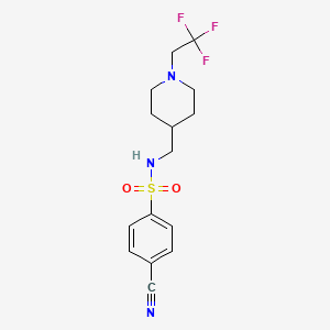 4-Cyano-N-[[1-(2,2,2-trifluoroethyl)piperidin-4-yl]methyl]benzenesulfonamide