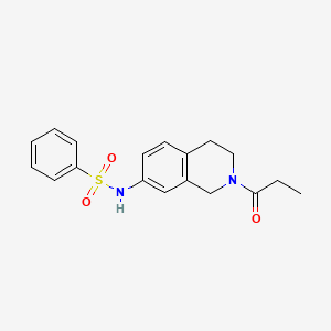 N-(2-propionyl-1,2,3,4-tetrahydroisoquinolin-7-yl)benzenesulfonamide