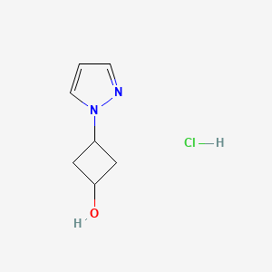 3-Pyrazol-1-ylcyclobutan-1-ol;hydrochloride