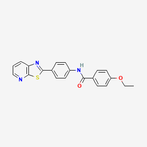 molecular formula C21H17N3O2S B2987841 4-ethoxy-N-(4-(thiazolo[5,4-b]pyridin-2-yl)phenyl)benzamide CAS No. 863588-90-3