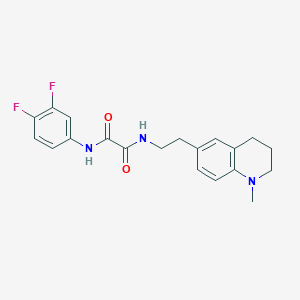 molecular formula C20H21F2N3O2 B2987844 N1-(3,4-difluorophenyl)-N2-(2-(1-methyl-1,2,3,4-tetrahydroquinolin-6-yl)ethyl)oxalamide CAS No. 946363-07-1