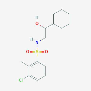 molecular formula C15H22ClNO3S B2987847 3-chloro-N-(2-cyclohexyl-2-hydroxyethyl)-2-methylbenzenesulfonamide CAS No. 1351609-32-9
