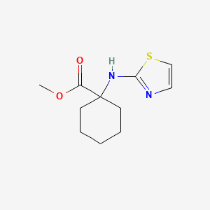molecular formula C11H16N2O2S B2987848 Methyl 1-(1,3-thiazol-2-ylamino)cyclohexane-1-carboxylate CAS No. 2248286-88-4