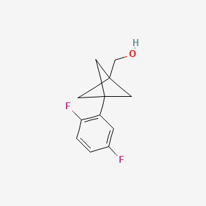 molecular formula C12H12F2O B2987883 [3-(2,5-Difluorophenyl)-1-bicyclo[1.1.1]pentanyl]methanol CAS No. 2287274-06-8