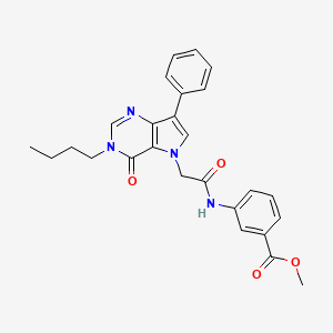 methyl 3-{[(3-butyl-4-oxo-7-phenyl-3,4-dihydro-5H-pyrrolo[3,2-d]pyrimidin-5-yl)acetyl]amino}benzoate