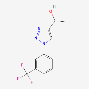 molecular formula C11H10F3N3O B2987897 1-(1-(3-(trifluoromethyl)phenyl)-1H-1,2,3-triazol-4-yl)ethanol CAS No. 1505628-37-4