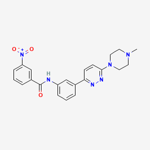 molecular formula C22H22N6O3 B2987904 N-(3-(6-(4-methylpiperazin-1-yl)pyridazin-3-yl)phenyl)-3-nitrobenzamide CAS No. 899970-16-2