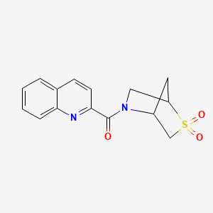 B2987906 (2,2-Dioxido-2-thia-5-azabicyclo[2.2.1]heptan-5-yl)(quinolin-2-yl)methanone CAS No. 2097920-93-7