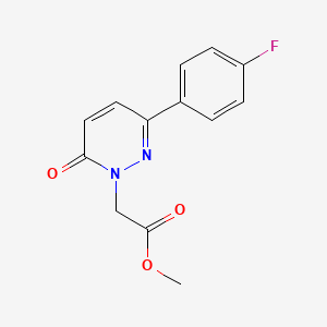 molecular formula C13H11FN2O3 B2987912 Methyl (3-(4-fluorophenyl)-6-oxo-1(6H)-pyridazinyl)acetate CAS No. 853330-00-4