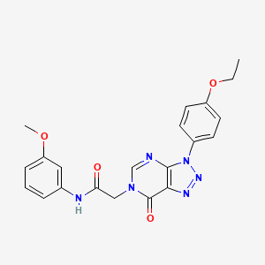 molecular formula C21H20N6O4 B2987917 2-(3-(4-ethoxyphenyl)-7-oxo-3H-[1,2,3]triazolo[4,5-d]pyrimidin-6(7H)-yl)-N-(3-methoxyphenyl)acetamide CAS No. 896677-98-8